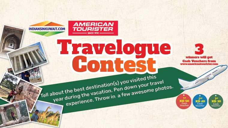 IIK American Tourister  Travelogue Contest  win Exciting Prizes; 30 September last date to participate